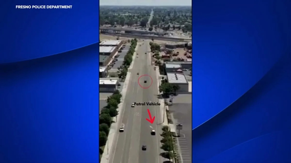 Fresno police drone video used to locate suspects connected to Dick's Sporting Goods thefts