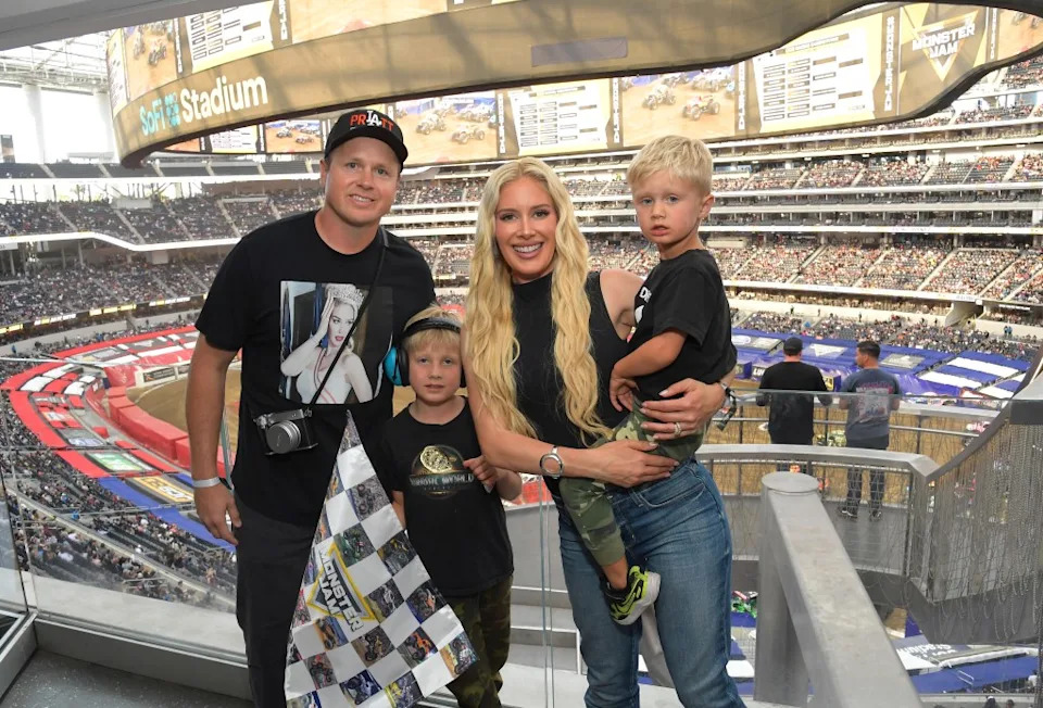Spencer and Heidi Pratt with their children at the Monster Jam at SoFi Stadium on April 11, 2026 in Inglewood. Getty Images for Feld Entertainment, Inc.