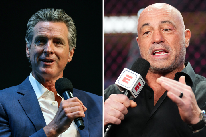 Newsom fires back at Joe Rogan after ‘cardboard cutout’ jab