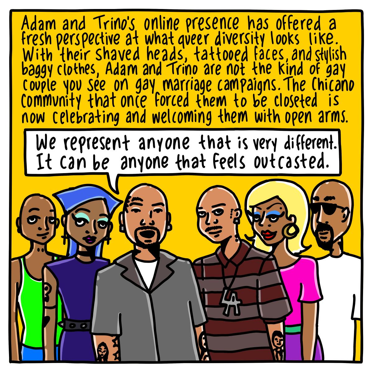 Adam and Trino's online presence has offered a fresh perspective at what queer diversity looks like.