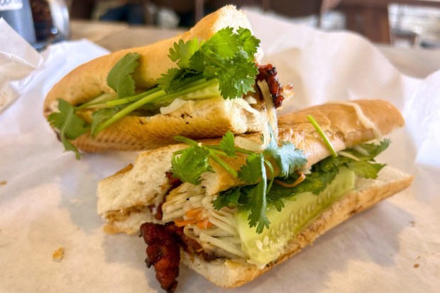Barbecue pork Khmer sandwich in Signal Hill. (Photo by Christina Merino, Press-Telegram/SCNG)