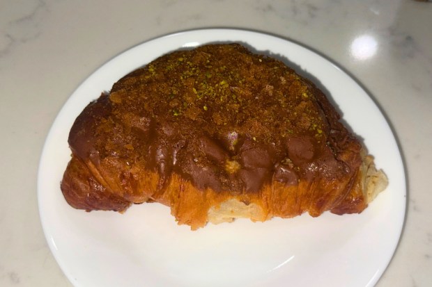 Pistachio Caramel Pastry from Chaupain Bakery. (Carolyn Burt, SCNG)