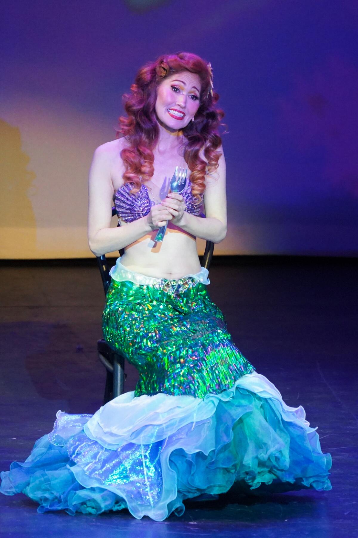 April Malina as "The Little Mermaid" at the Rose Center Theater's anniversary concert.