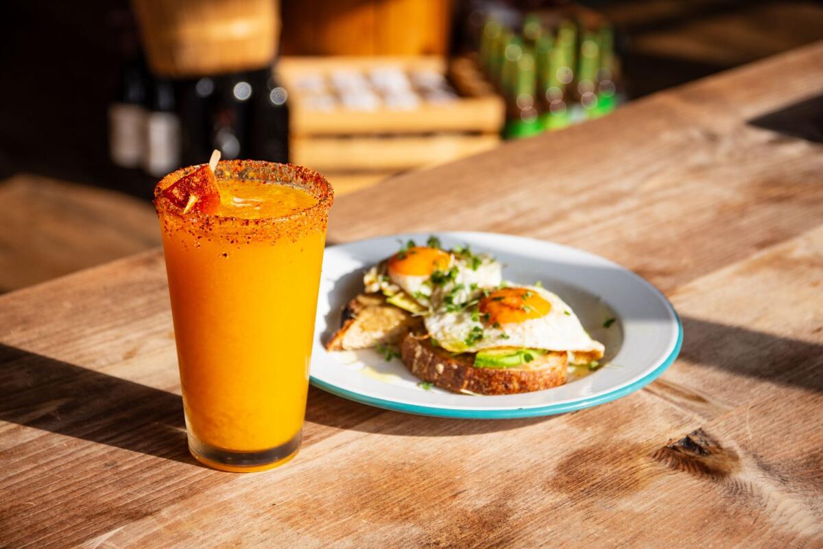 A refreshing michelada and breakfast at Alta Baja Marekt are part of Travel Santa Ana’s new Michelada Guide.