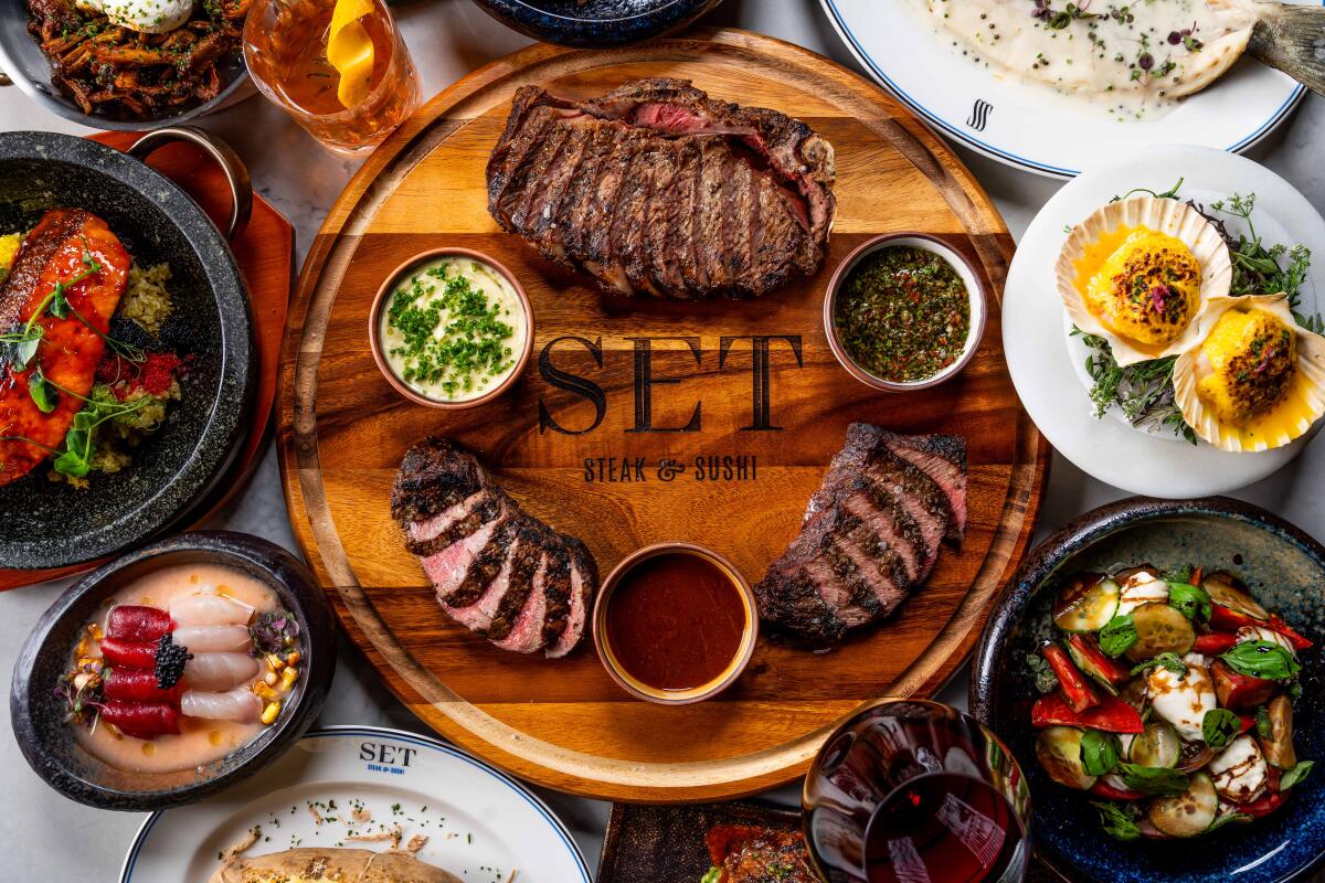 Chefs Perfect Set at SET Steak & Sushi at Pendry Newport Beach.