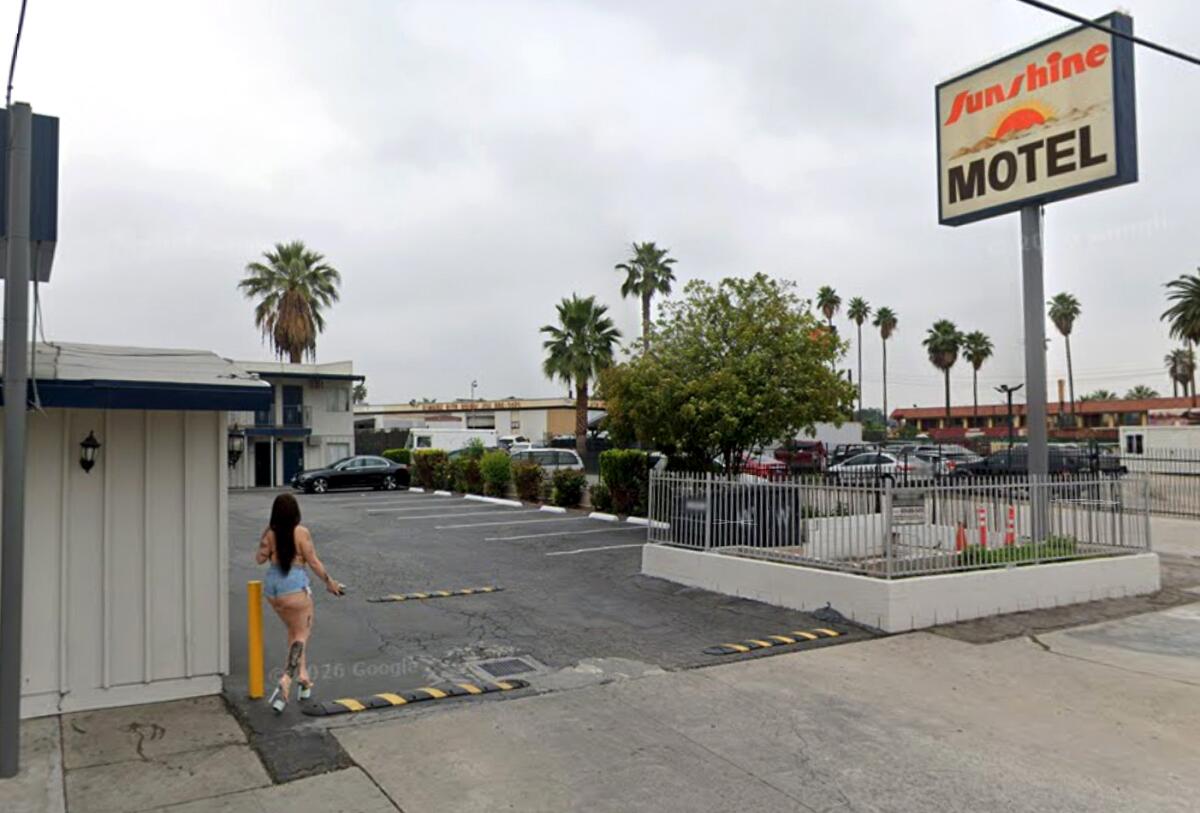 Multiple units from the San Bernardino Police Department served warrant at the Sunshine Motel 