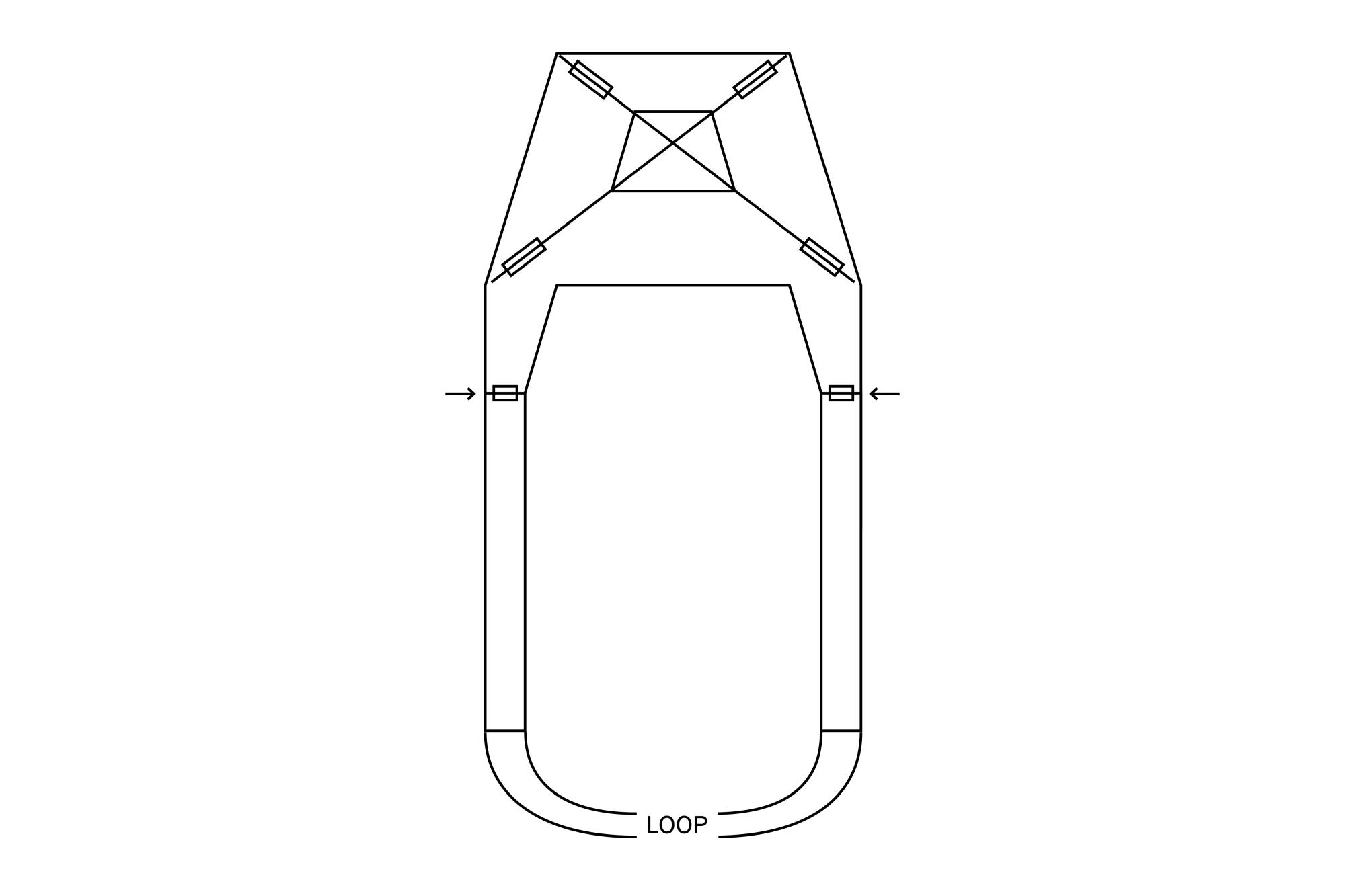 A diagram of a kite with a tail.