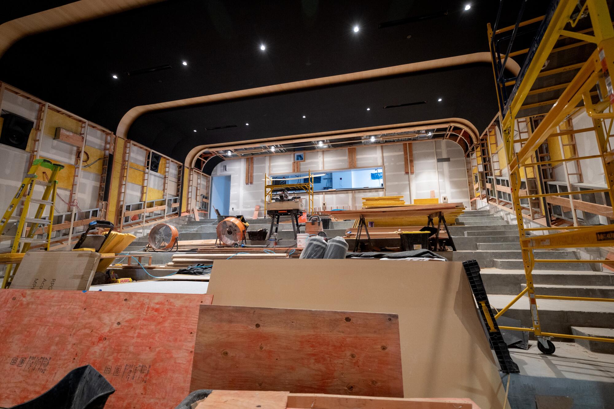 Construction on a new cultural center in Los Angeles.