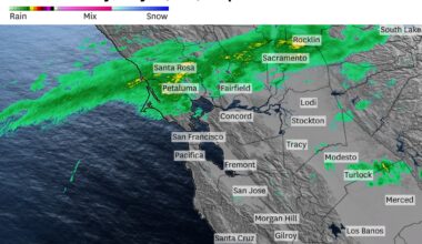 Bay Area rain underway. When it reaches San Francisco