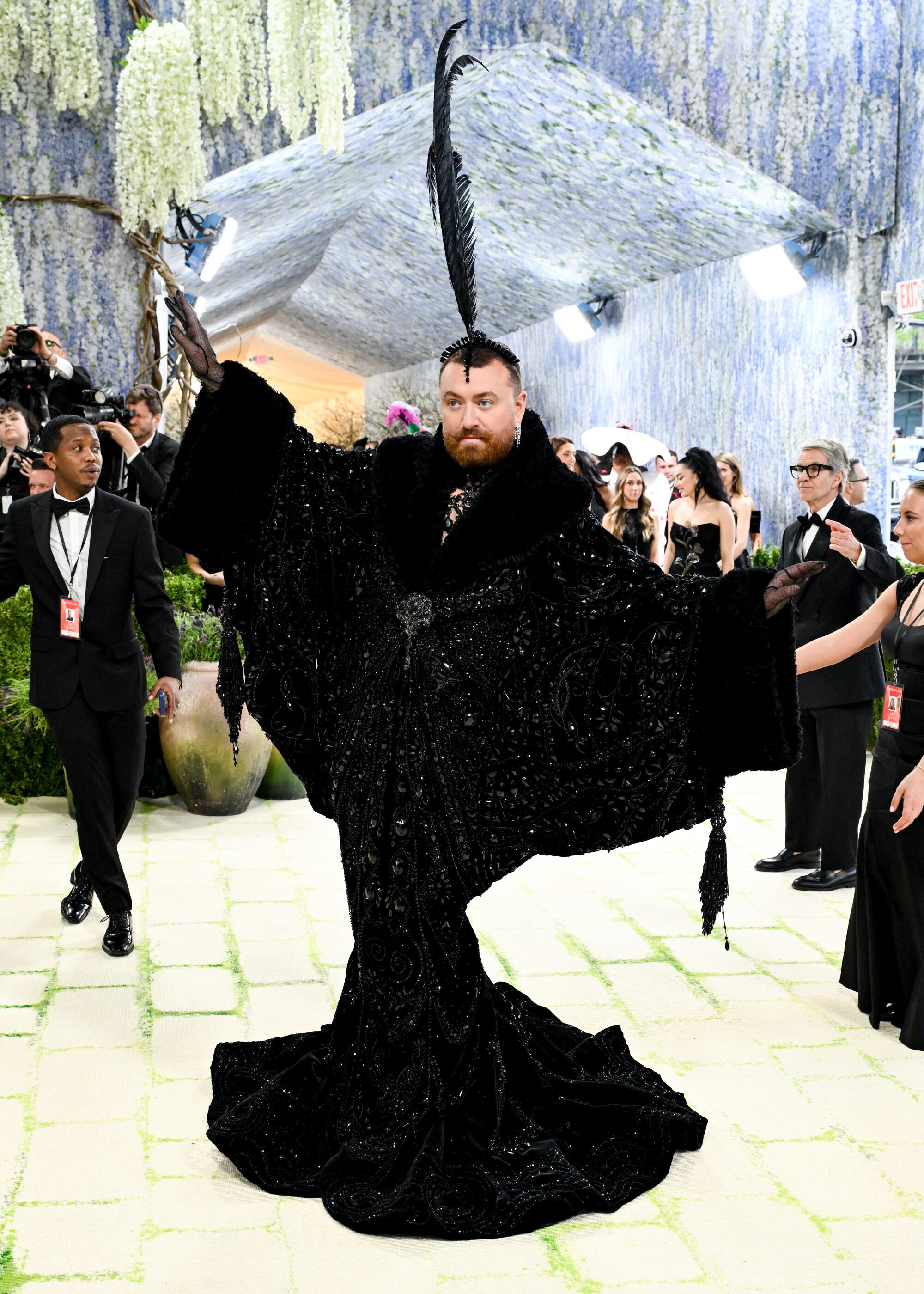 Sam Smith poses at the Met Gala. 