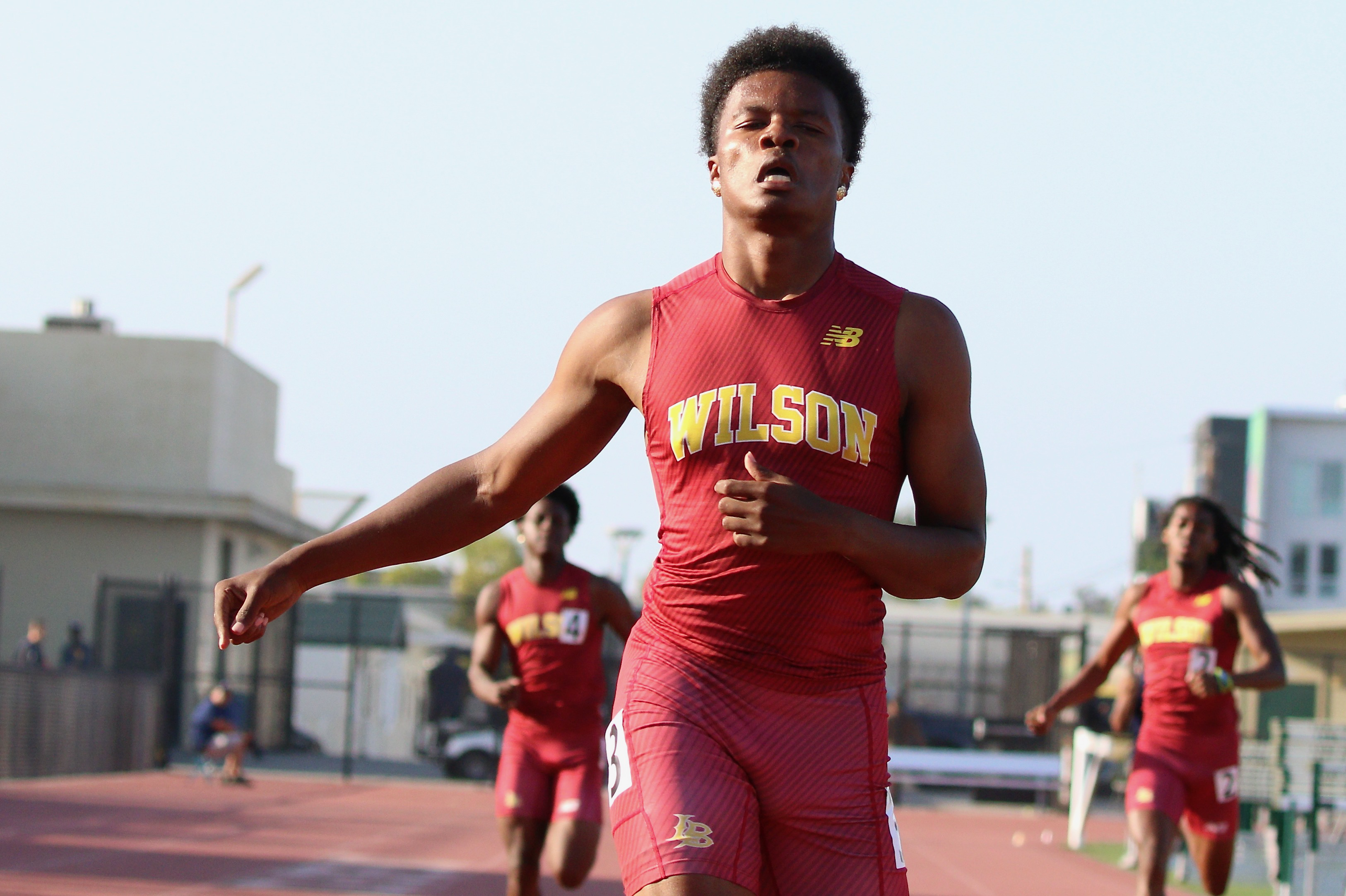 Wilsonâs Kaedyn Burroughs wins the boys 400-meter dash In the...