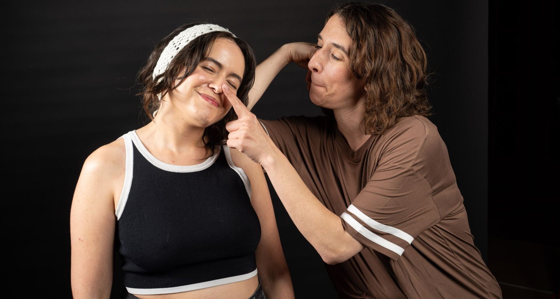 Tiffany Cartagena as Angie, left, and Maria Marquis as Merril in City Lights Theater Company’s “Anthropology.”