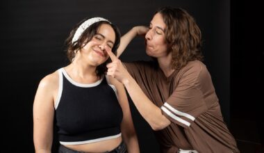 Tiffany Cartagena as Angie, left, and Maria Marquis as Merril in City Lights Theater Company’s “Anthropology.”