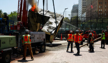 Fire breaks out during removal of S.F.’s Vaillancourt Fountain