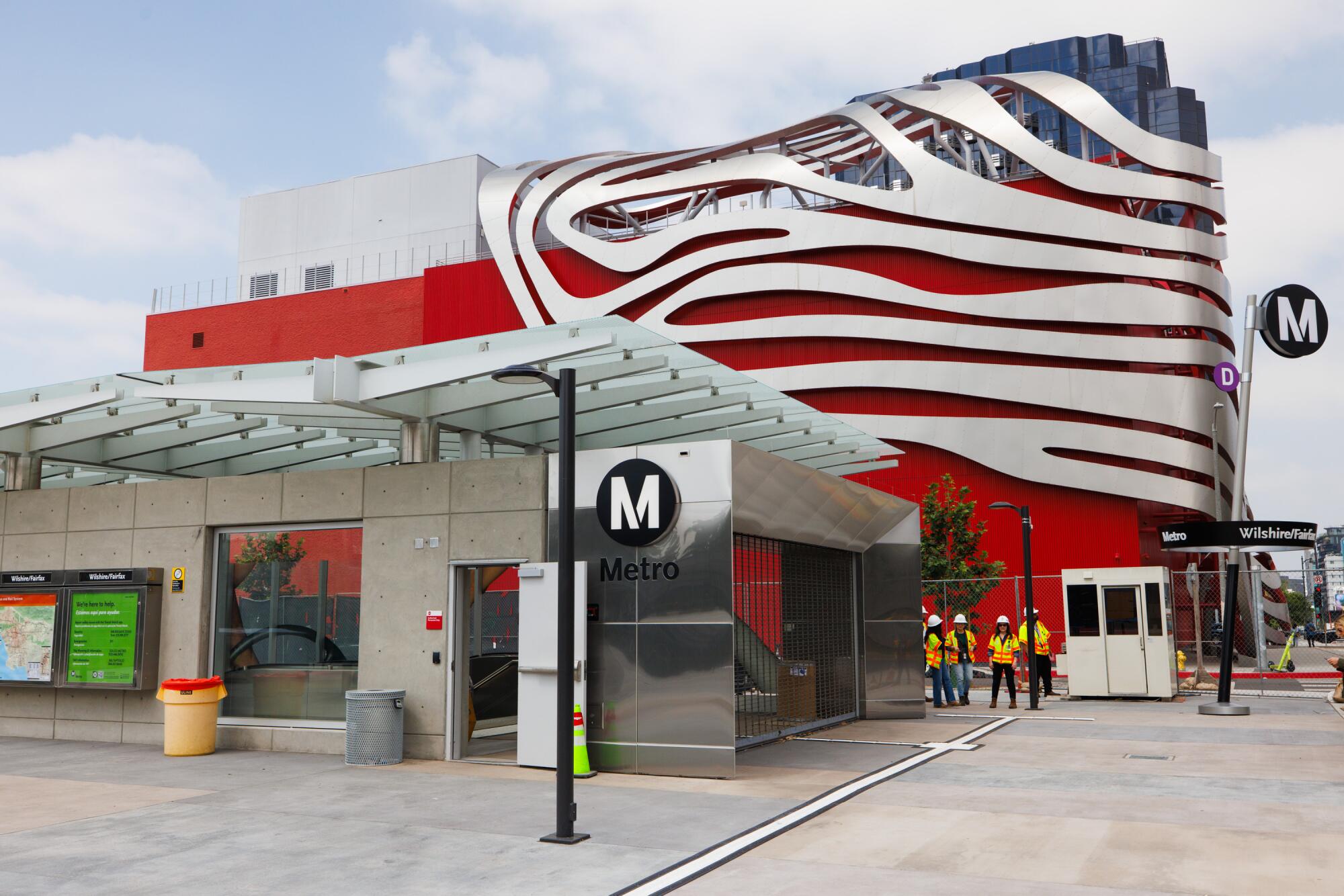 The new Wilshire/Fairfax Metro D Line station