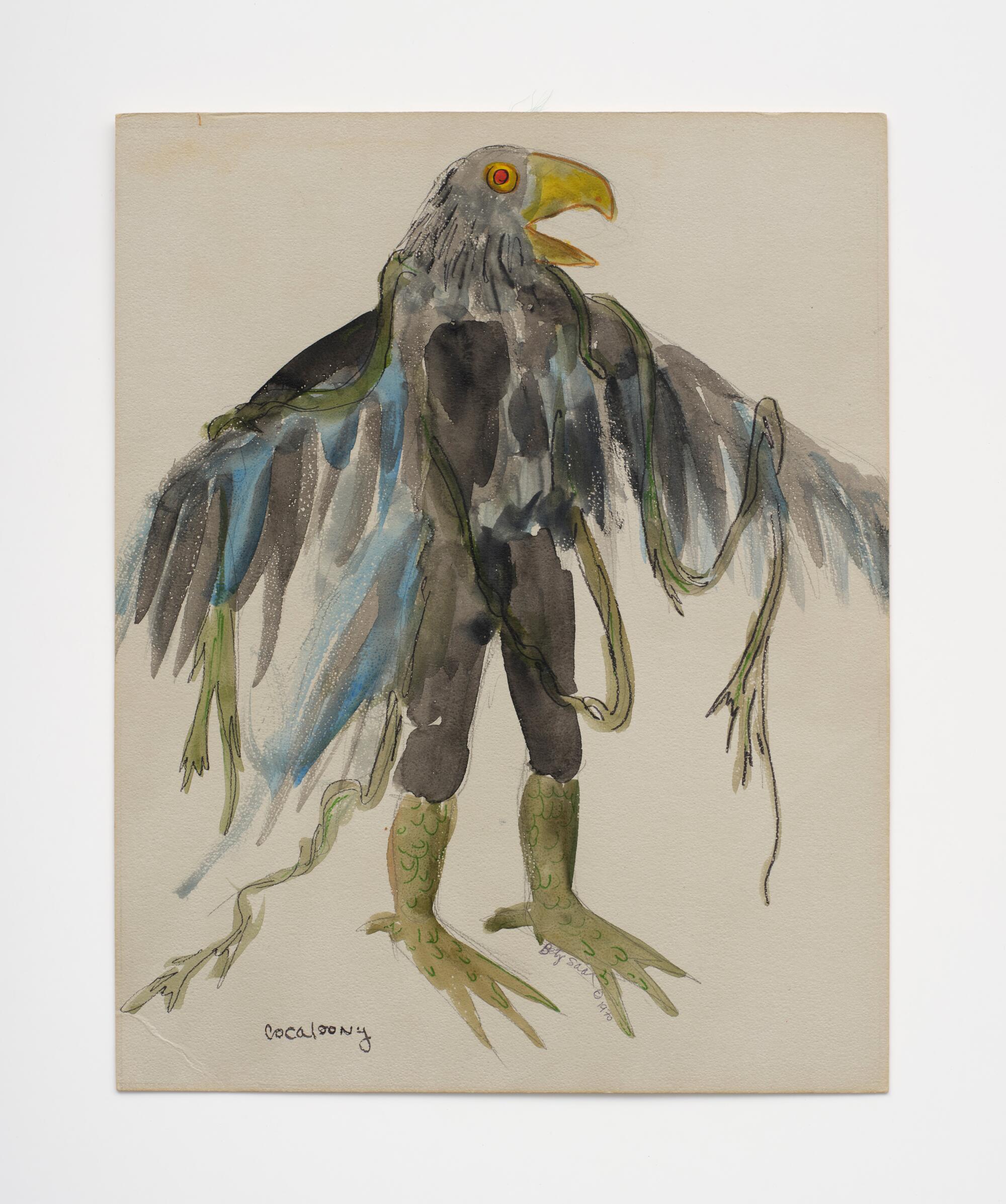 Image May 2026 Betye; The Gnadiges Fraulein: Cocalooney, 1969-1970, mixed media on paper