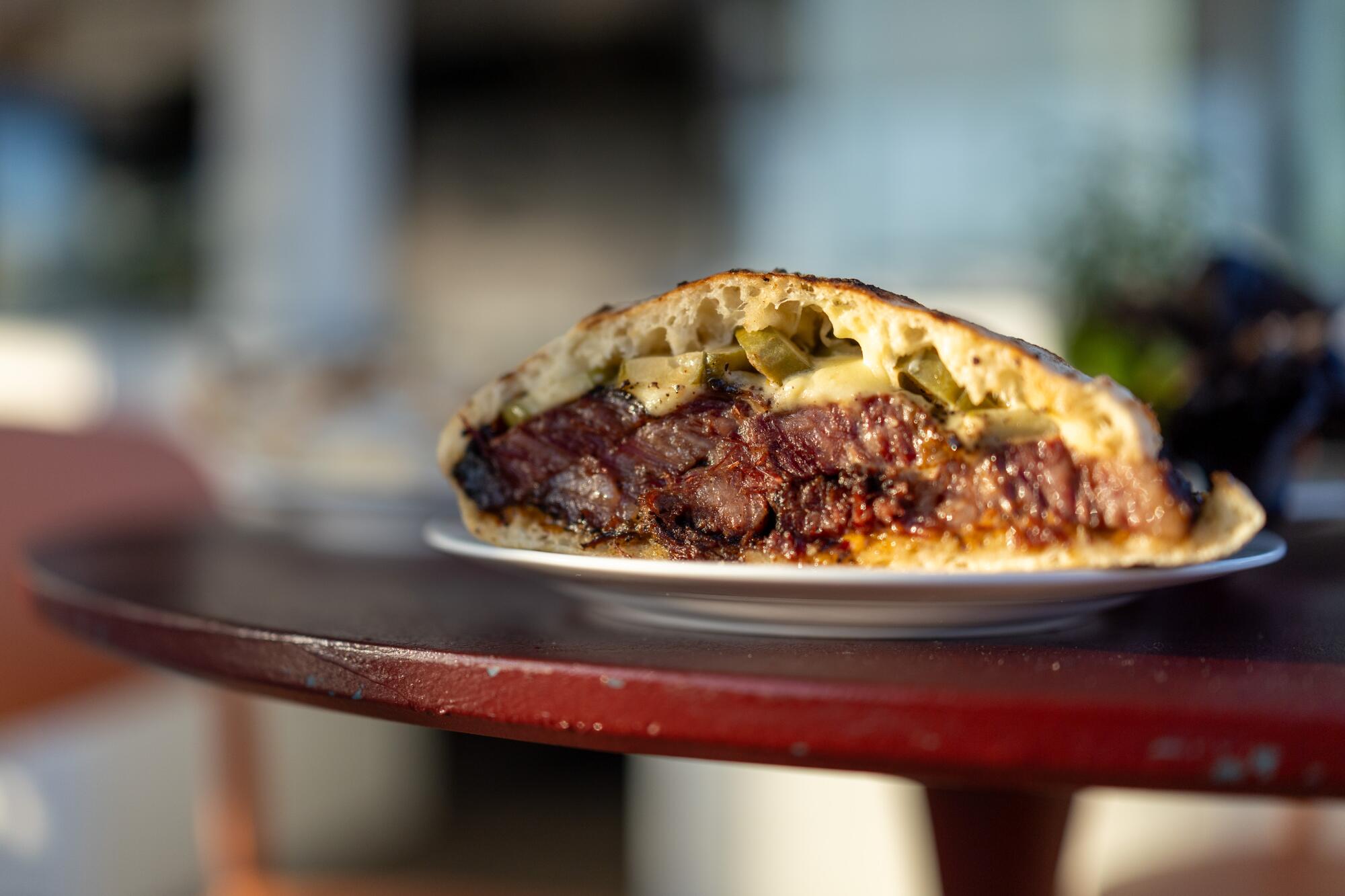 A basturma brisket sandwich at Yerord Mas in Glendale.