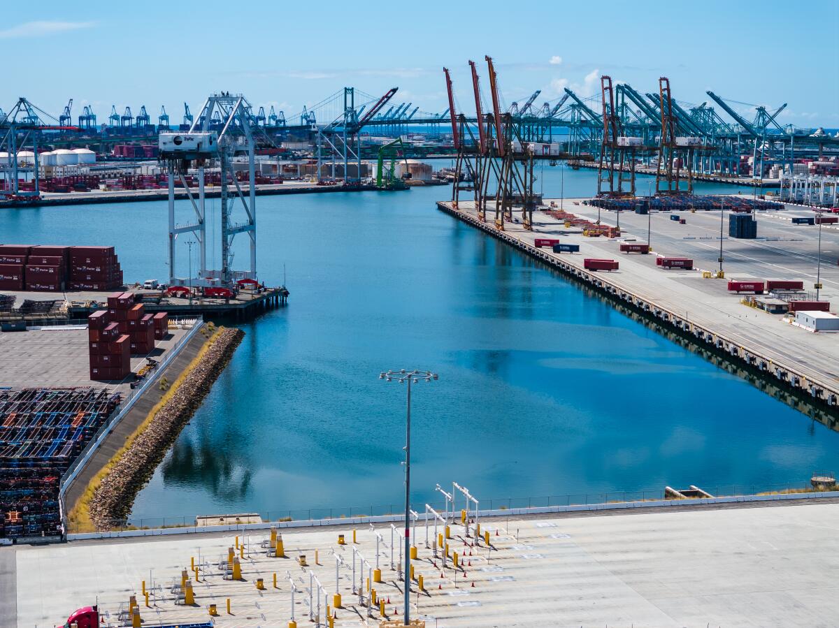 An ariel view of the Port of Los Angeles.