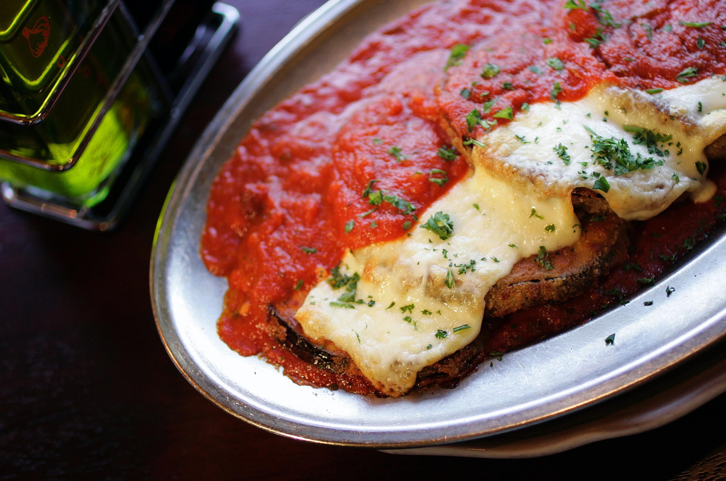 Eggplant Parmesan at Original Joe’s in San Jose on October...