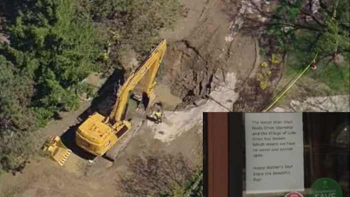 Water main break forces Oakland County businesses to close during busy weekend