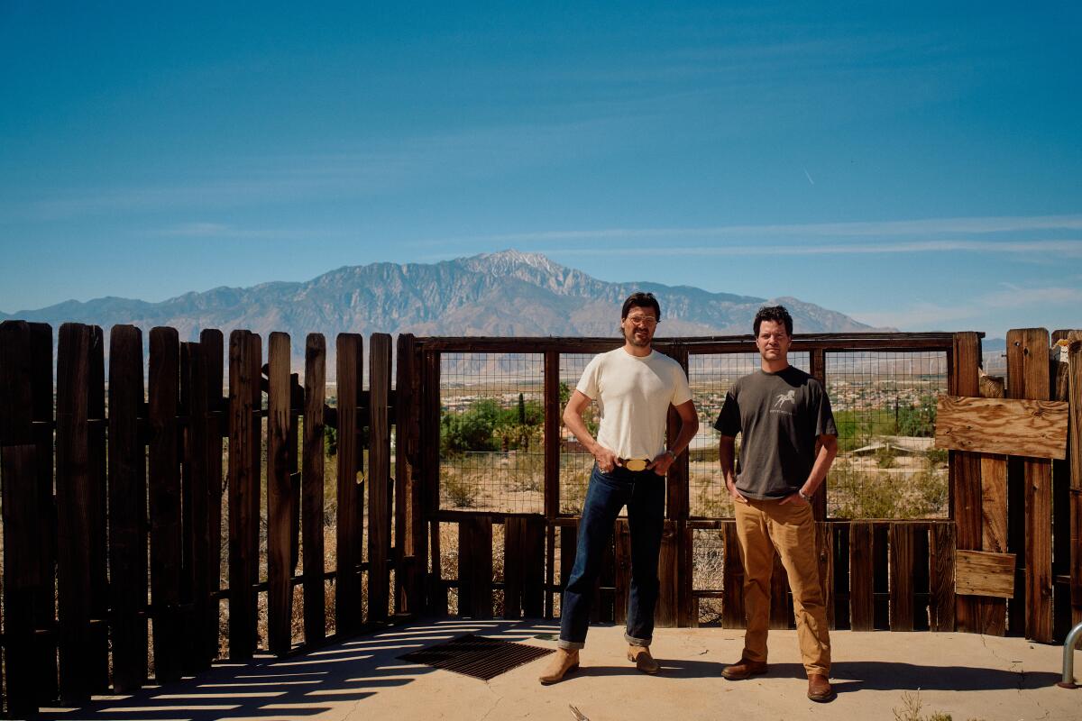 Mike and Matt French on the property of their future venture, Miracle Hills Leisure Club 