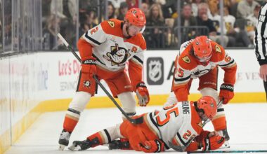 Brayden McNabb ejected after hit leaves Ducks' Ryan Poehling wobbly in Game 5