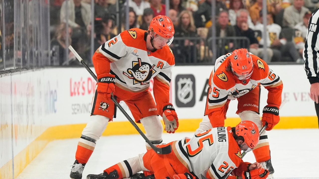 Vegas' Brayden McNabb suspended for Game 6 for late hit that injured Anaheim's Ryan Poehling