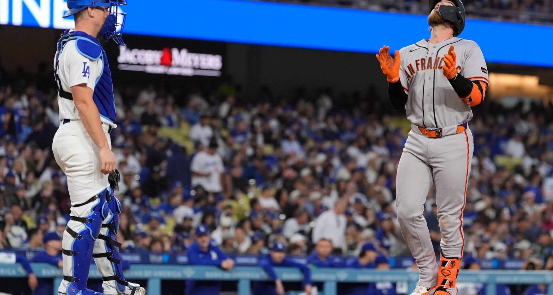 Giants backup catcher Eric Haase hits two homers in victory in LA