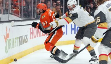 Vegas’ Brayden McNabb suspended for Game 6 for late hit on Anaheim’s Poehling