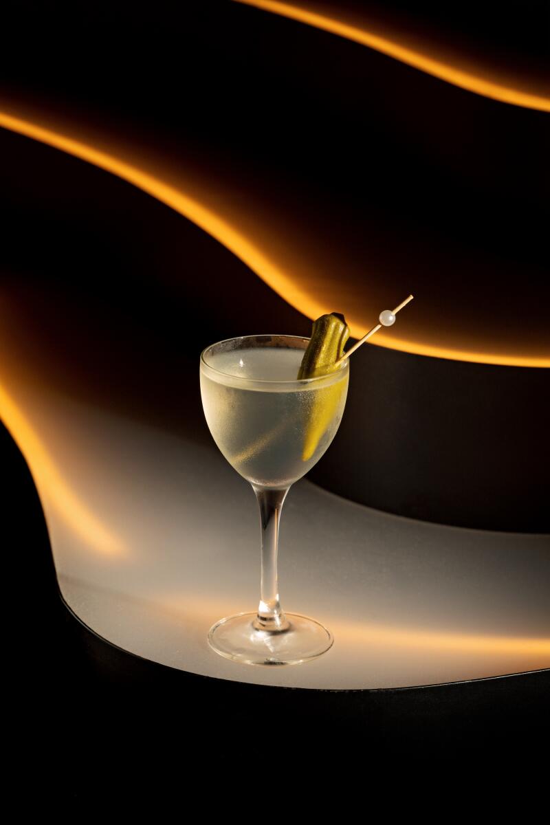 The okra martini at Lucia