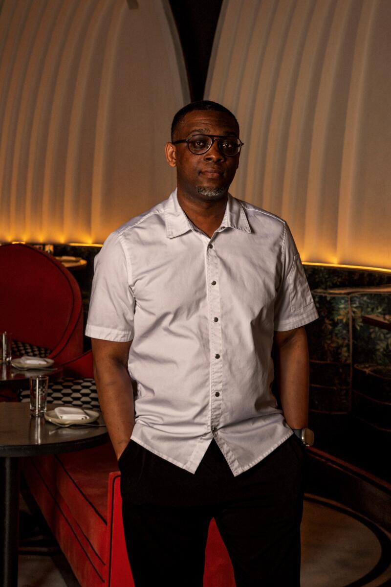  Chef Cleophus "Ophus" Hethington in the dining room at Lucia