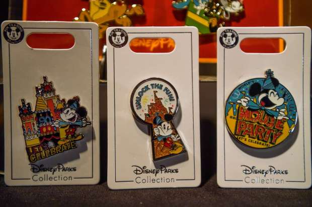 Get Your Ears On merchandise celebrating Mickey Mouse's 90th birthday includes new pins available at the Disneyland Resort in Anaheim, CA, on Wednesday, Jan 16, 2019. (Photo by Jeff Gritchen, Orange County Register/SCNG)