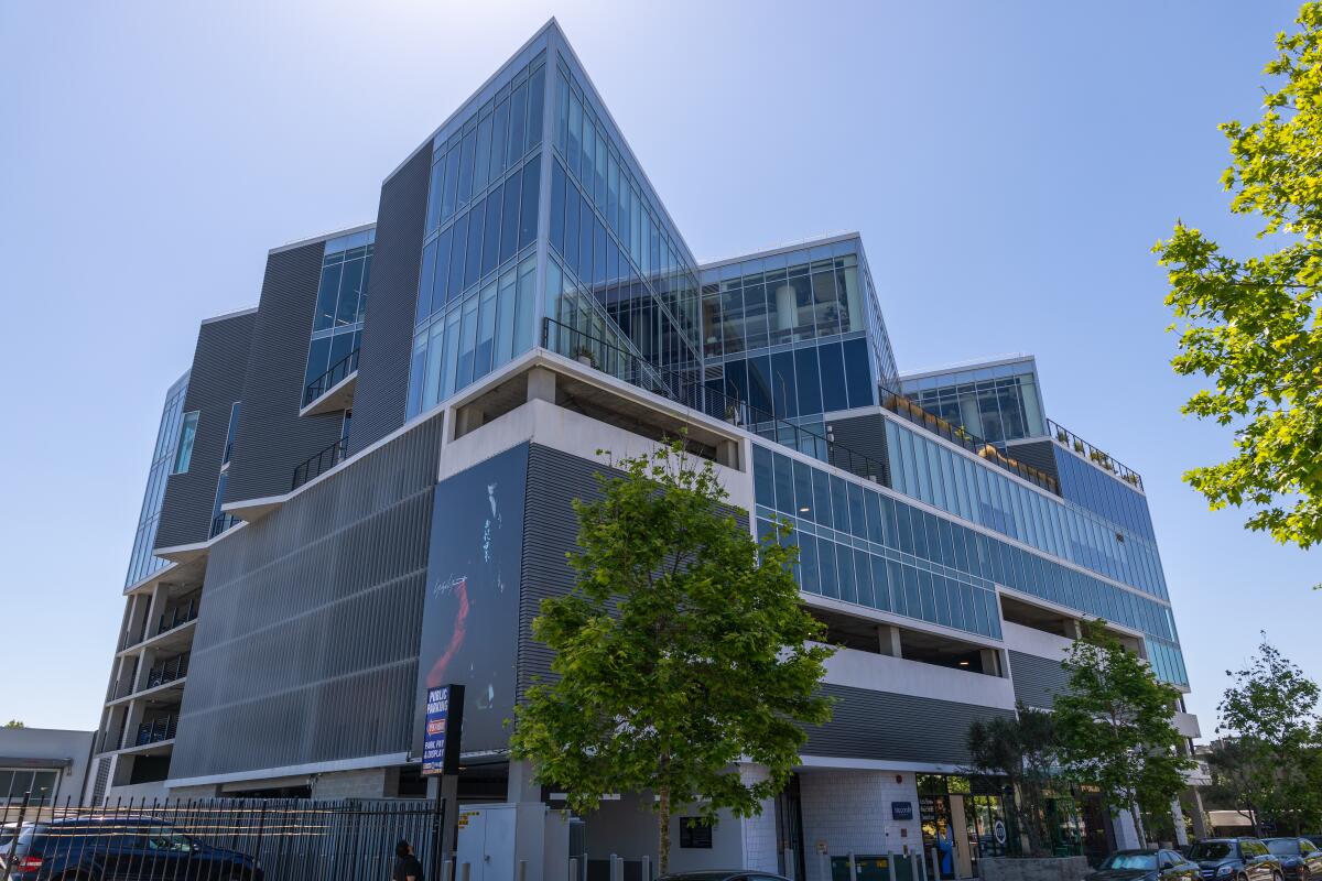 Exterior view of Spotify's Sycamore Studios, the company's newest podcasting facility.