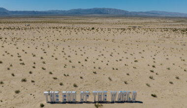 Cars keep getting stuck at California's End of the World sign