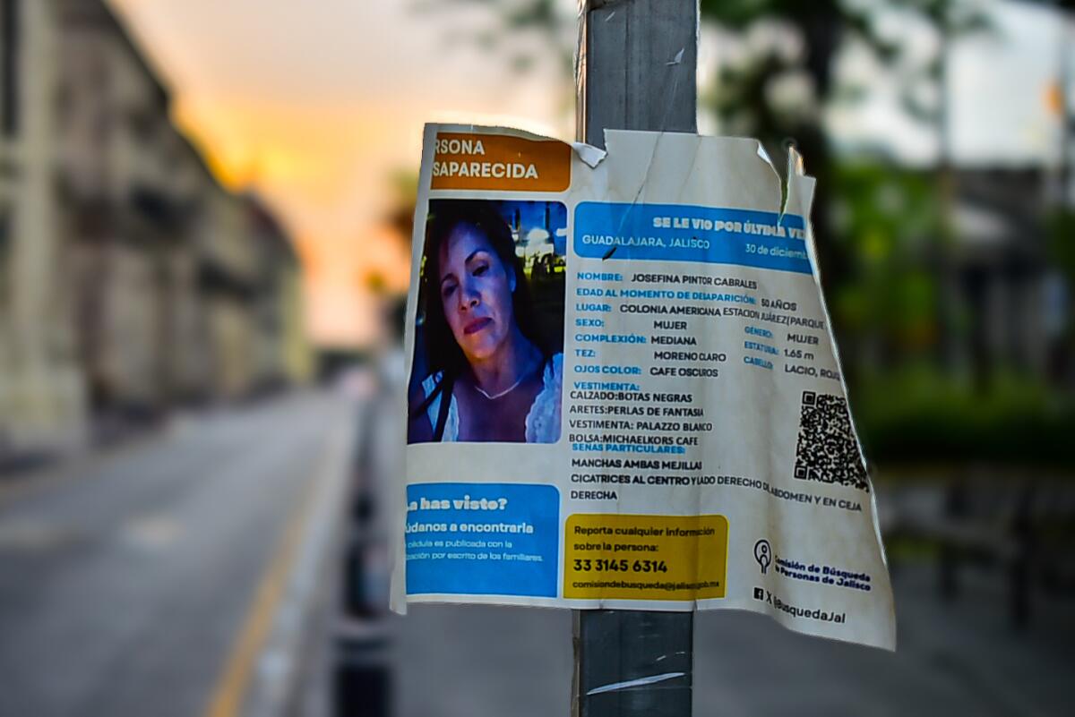 Flyers with photographs and identifying information about missing persons