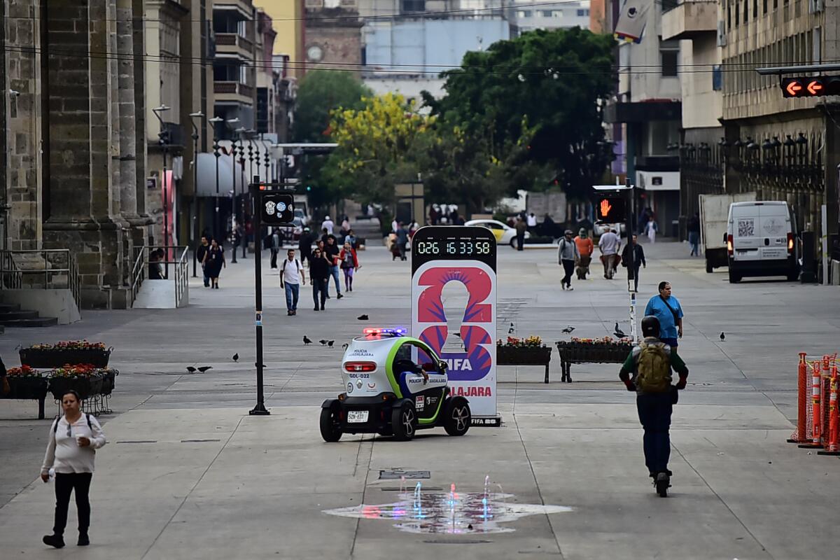 Flyers identifying information about missing persons are displayed throughout Guadalajara's historic center