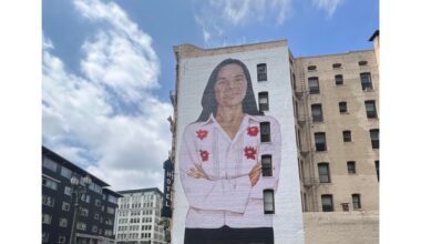 Dolores Huerta appears at mural dedication in downtown Los Angeles – Daily News