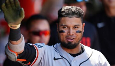 Bader's wind-aided grand slam helps Giants breeze to 10-1 victory over Athletics