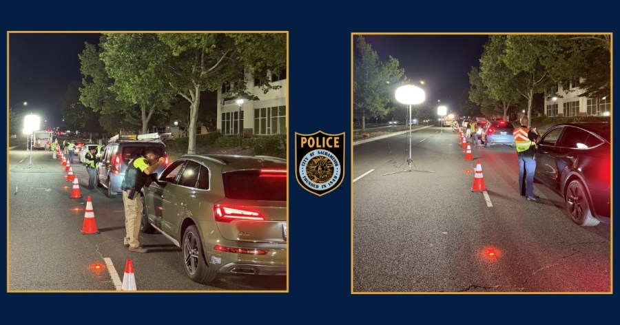 2 DUI arrests, 18 license suspension citations given in Sacramento police checkpoint