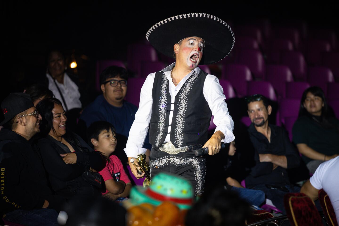 Chicharron performs at the Caballero Circus on Wednesday, May 13, 2026, in Santa Ana.