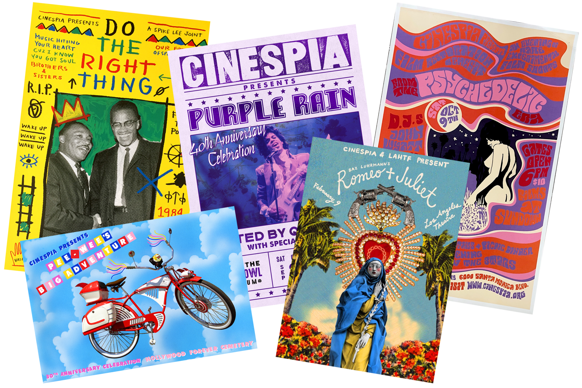 Collage of movie posters from the Cinespia Archives. 