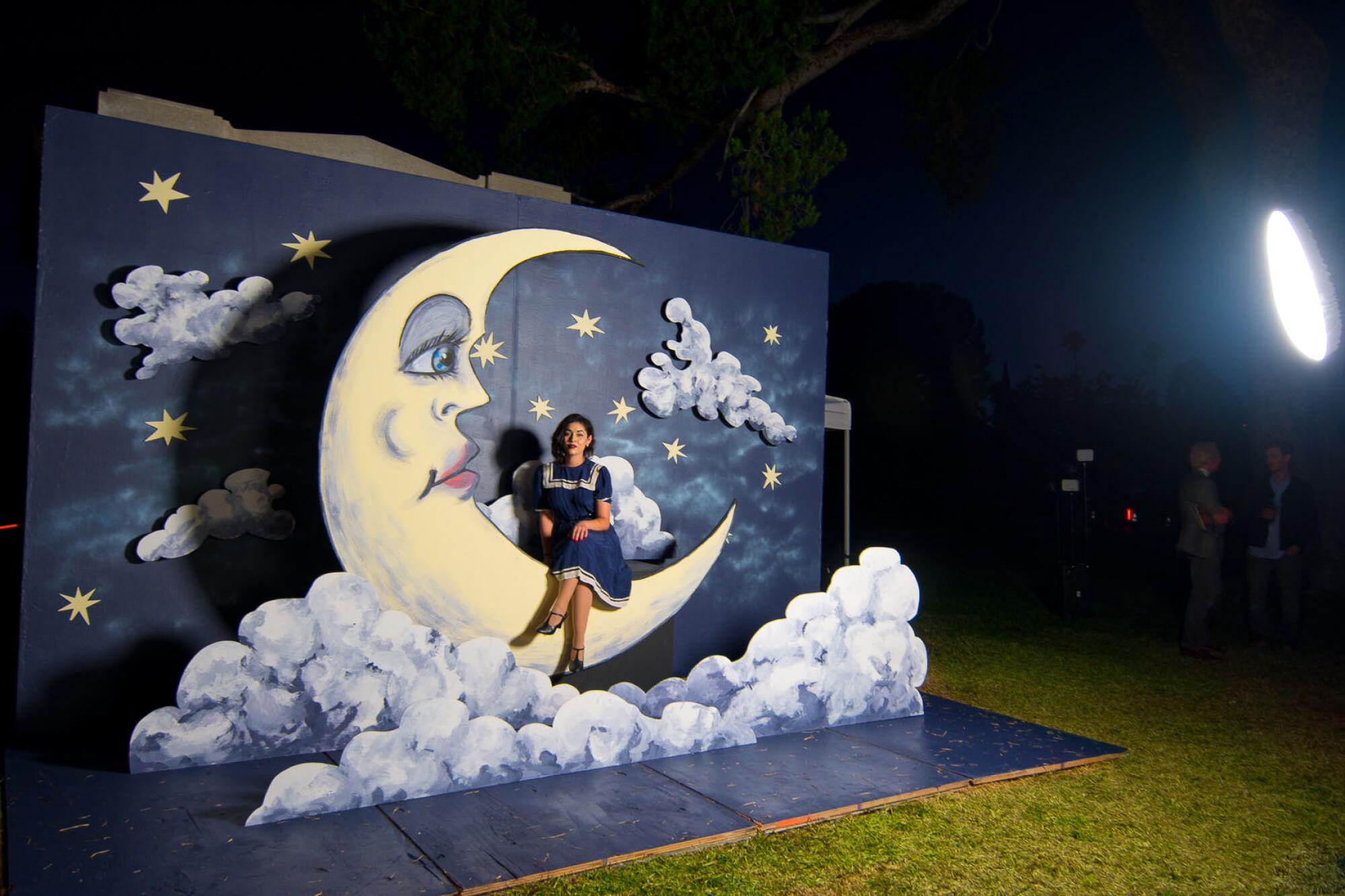 Here and below, a few of the elaborate photo booth designs from Cinespia's art team.