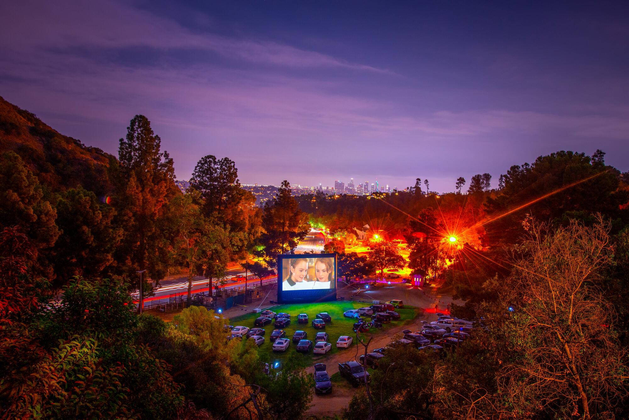 From the series of Cinespia drive-ins at Griffith Park during COVID lockdown.