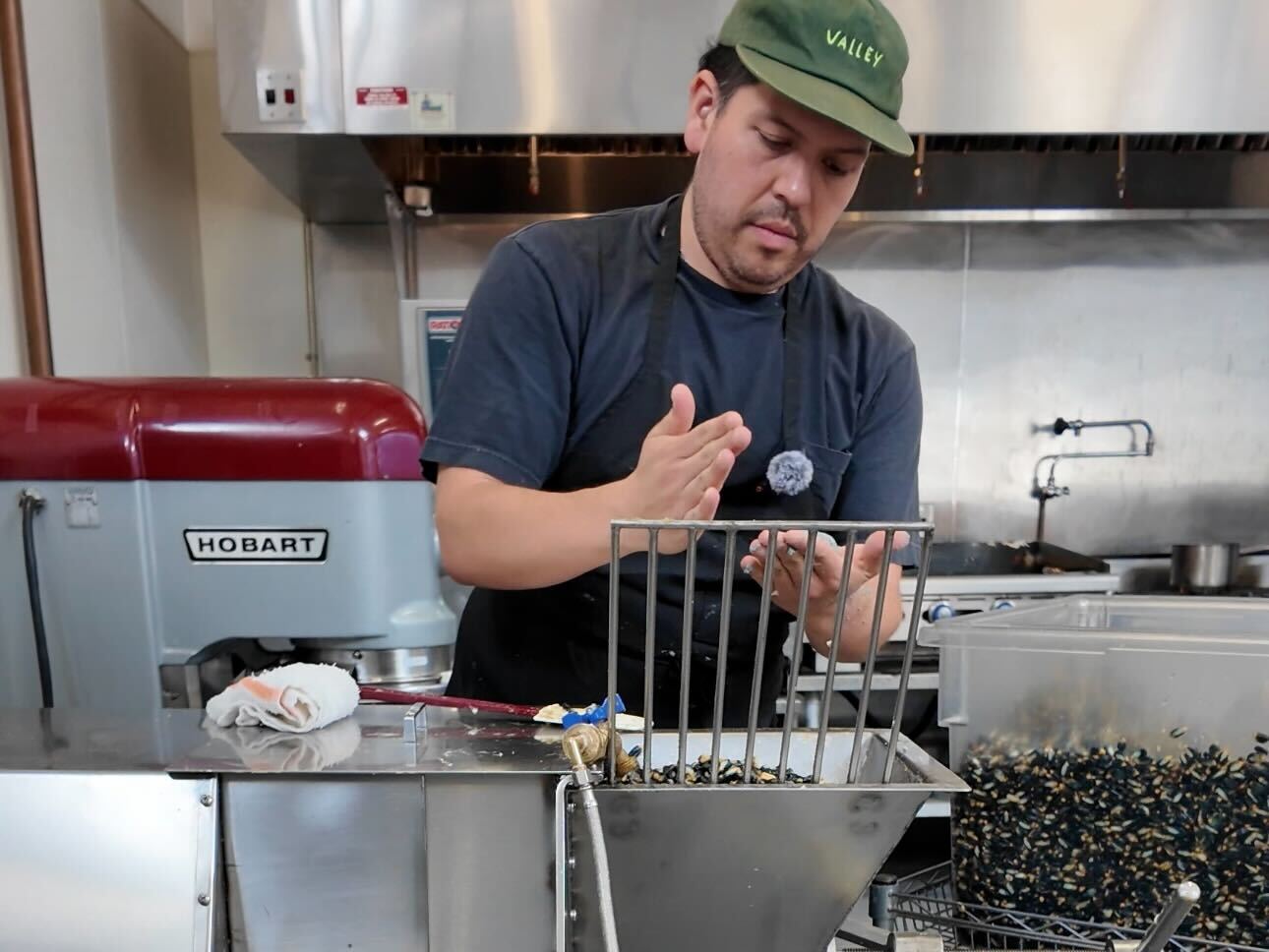 Witnessing masa-making at Café Bolita in Berkeley