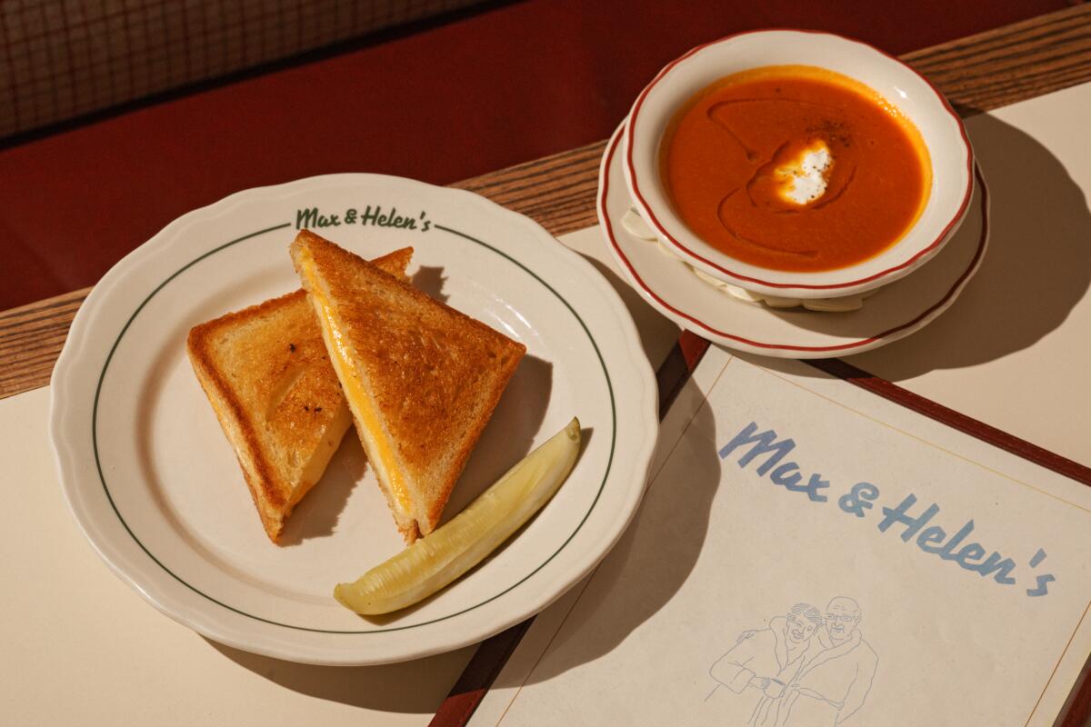 Grilled Cheese with a Cup of Tomato Soup 