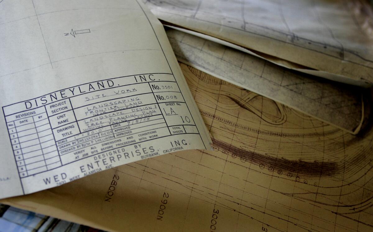 Disneyland blueprints.