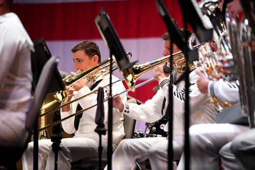 The Navy Band Southwest performs as the City of Torrance...