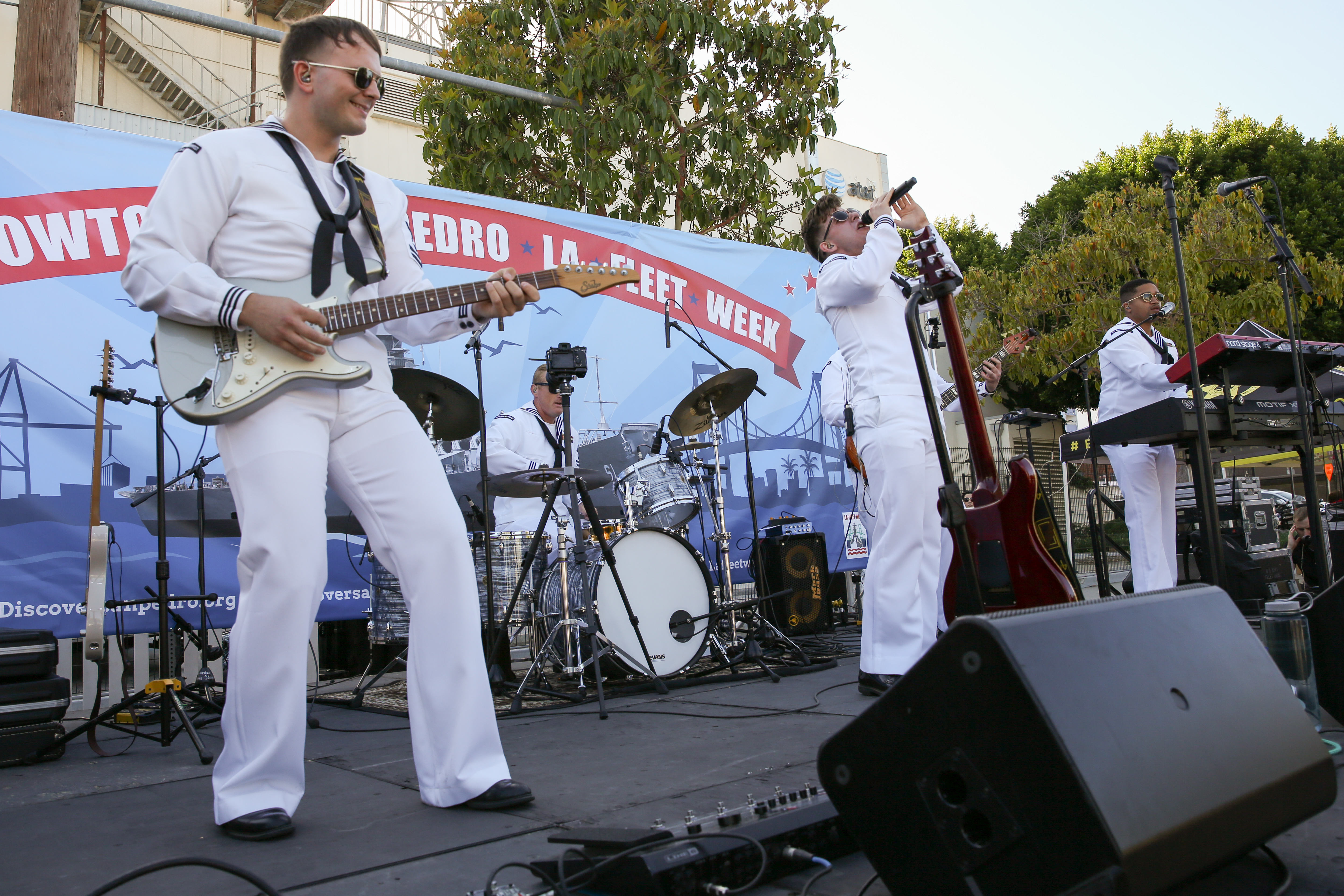 The Destroyers rock band, part of the US Navy Band...