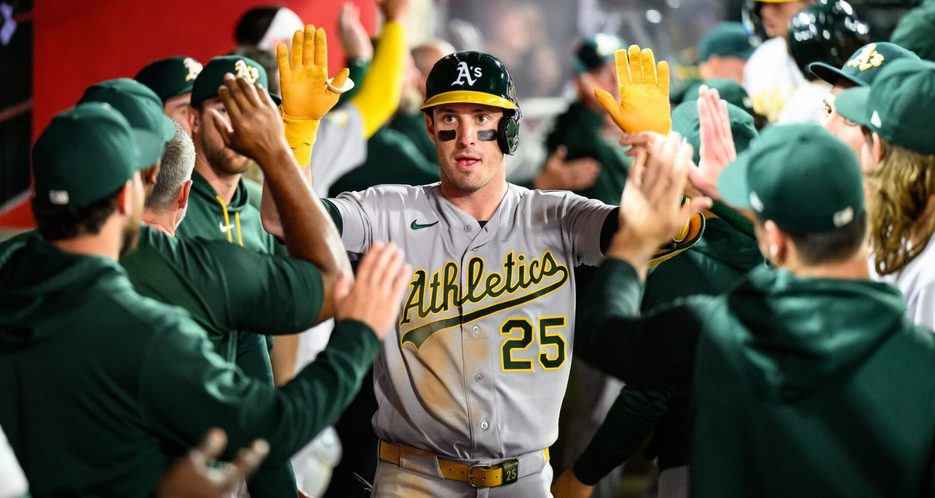 Nick Kurtz's 5 RBIs, HRs by Zack Gelof and Brent Rooker lead Athletics to 14-6 win over Angels