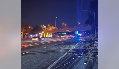 Car crashes, catches fire in San Jose, connector ramp closed